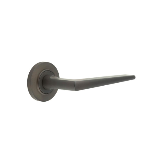 Frelan Burlington Mayfair Door Handle on Chamfered outer Rose Dark Bronze BUR10KIT80 Consist of BUR10DB and BUR51DB