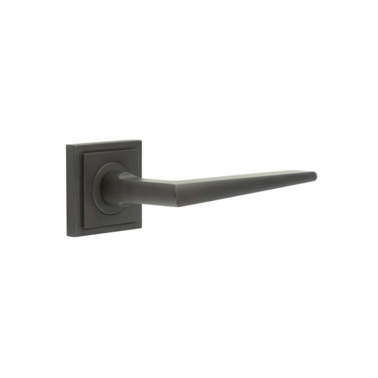 Frelan Burlington Mayfair Door Handle on Square Stepped Outer Rose Dark Bronze BUR10KIT85 Consist of BUR10DB and BUR152DB