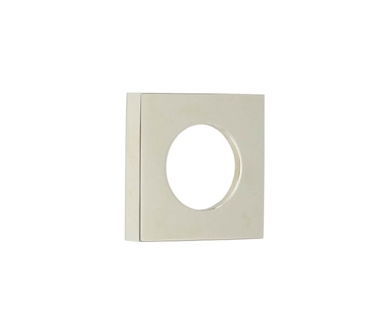 Frelan Burlington Square Plain Outer Rose for Handles & T&R BUR150PN Polished Nickel
