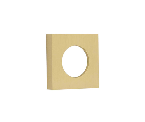 Frelan Burlington Square Plain Outer Rose for Handles & T&R BUR150SB Satin Brass