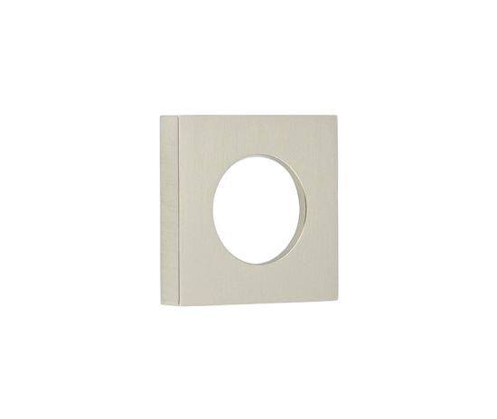 Frelan Burlington Square Plain Outer Rose for Handles & T&R BUR150SN Satin Nickel