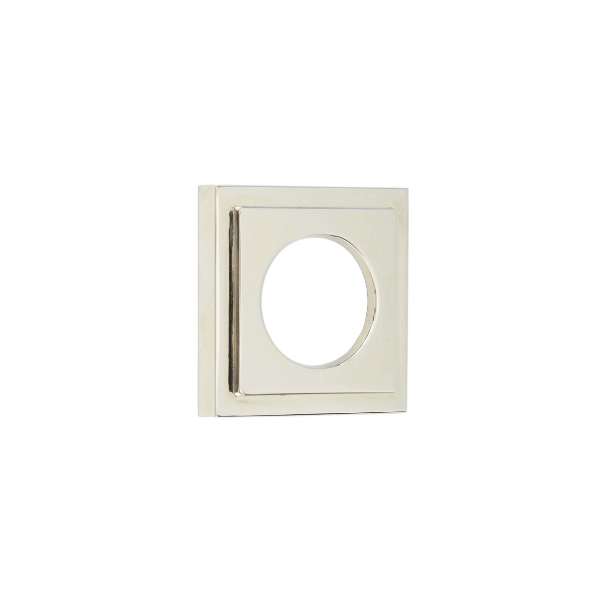Frelan Burlington Square Stepped Outer Rose for Handles & T&R BUR152PN Polished Nickel