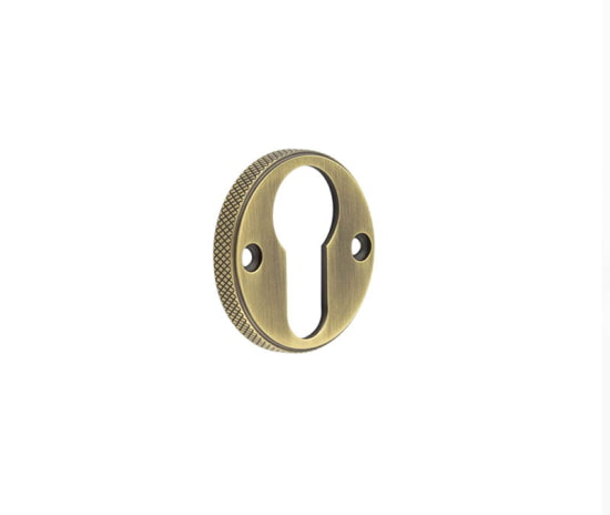 Frelan Burlington Westbourne Knurled Euro Profile Escutcheon BUR181AB Antique Brass