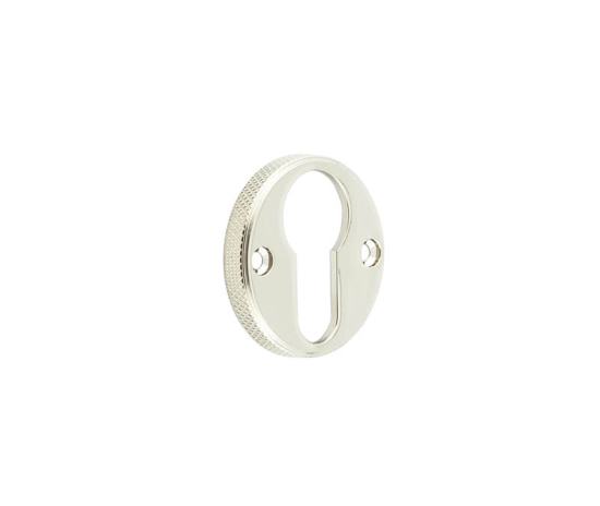 Frelan Burlington Westbourne Knurled Euro Profile Escutcheon BUR181PN Polished Nickel