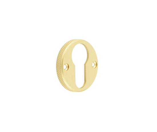 Frelan Burlington Westbourne Knurled Euro Profile Escutcheon BUR181SB Satin Brass