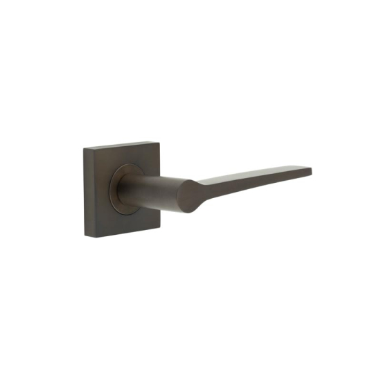 Frelan Burlington Knightsbridge Door Handle on Square Plain Outer Rose Dark Bronze BUR20KIT84 Consist of BUR20DB and BUR150DB
