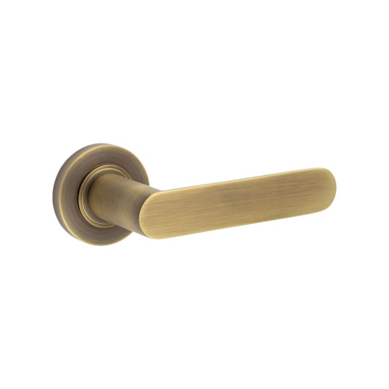 Frelan Burlington Kensington Door Handle on Plain outer Rose Antique Brass BUR25KIT1 Consist of BUR25AB and BUR50AB