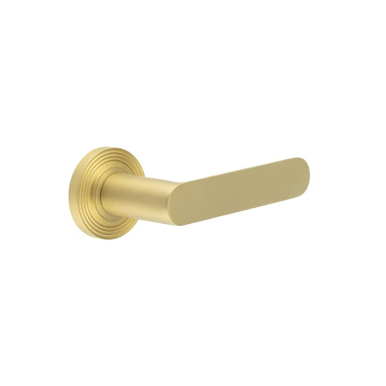 Frelan Burlington Kensington Door Handles Satin Brass Consist of BUR25SB + BUR53SB