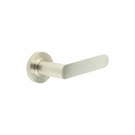 Frelan Burlington Kensington Door Handle on Plain outer Rose Satin Nickel BUR25KIT313 Consist of BUR25SN and BUR50SN