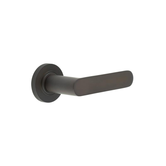 Frelan Burlington Kensington Door Handle on Reeded outer Rose Dark Bronze BUR25KIT82 Consist of BUR25DB and BUR53DB