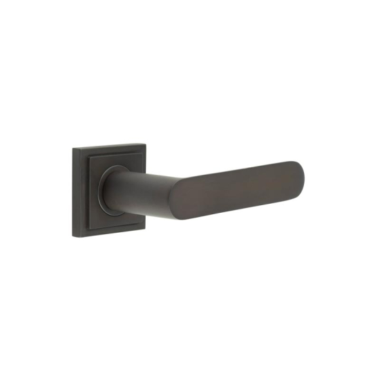 Frelan Burlington Kensington Door Handle on Square Stepped Outer Rose Dark Bronze BUR25KIT85 Consist of BUR25DB and BUR152DB