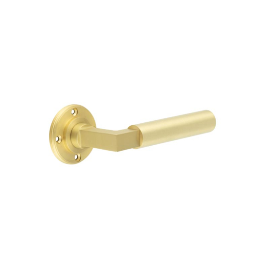 Frelan Burlington Westminister Door Handle on Rose - Roses Sold Separately BUR30SB
