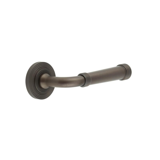 Frelan Burlington Highgate Door Handle on Reeded outer Rose Dark Bronze BUR35KIT82 Consist of BUR35DB and BUR53DB