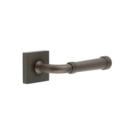 Frelan Burlington Highgate Door Handle on Square Plain Outer Rose Dark Bronze BUR35KIT84 Consist of BUR35DB and BUR150DB