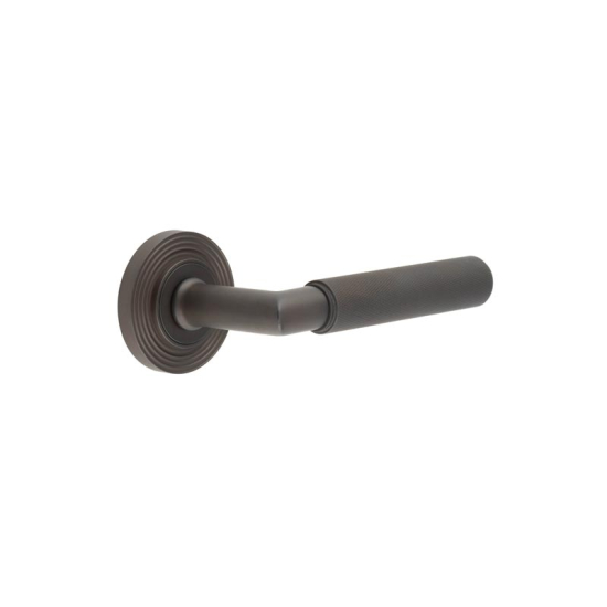 Frelan Burlington Piccadilly Door Handle on Reeded outer Rose Dark Bronze BUR40KIT82 Consist of BUR40DB and BUR53DB