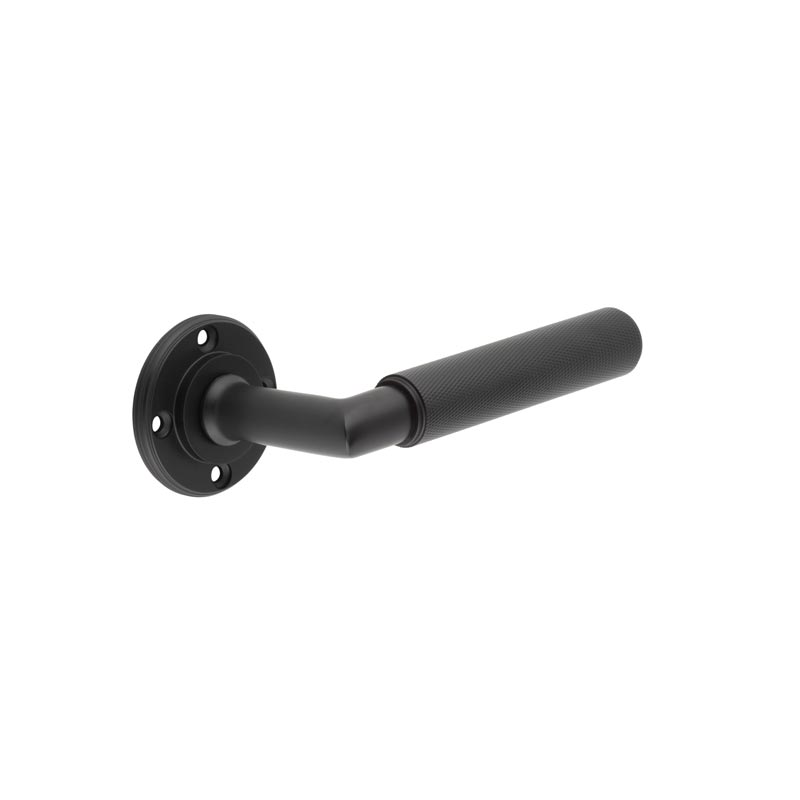 Frelan Burlington Piccadilly Matt Black Lever on Rose - Roses Sold Seperately BUR40MB Matt Black