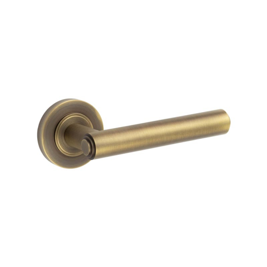 Frelan Burlington Richmond Door Handle on Plain outer Rose Antique Brass BUR45KIT1 Consist of BUR45AB and BUR50AB