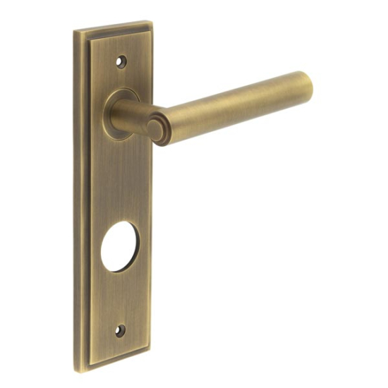 Frelan Burlington Richmond Lever on PlateDin Bathroom Plate Antique Brass BUR45KIT13 Consist of BUR45AB and BUR456AB