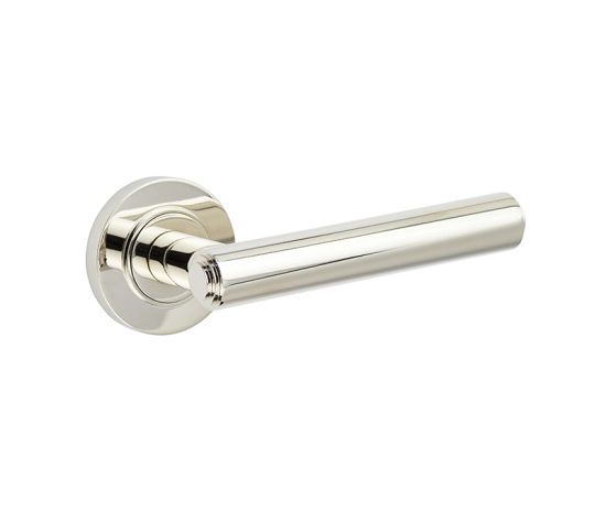 Frelan Burlington Richmond Door Handle on Plain outer Rose Polished Nickel BUR45KIT157 Consist of BUR45PN and BUR50PN