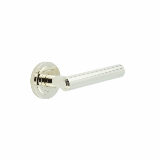 Frelan Burlington Richmond Door Handle on Stepped outer Rose Polished Nickel BUR45KIT159 Consist of BUR45PN and BUR52PN