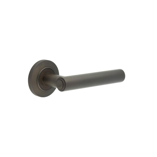 Frelan Burlington Richmond Door Handle on Chamfered outer Rose Dark Bronze BUR45KIT80 Consist of BUR45DB and BUR51DB