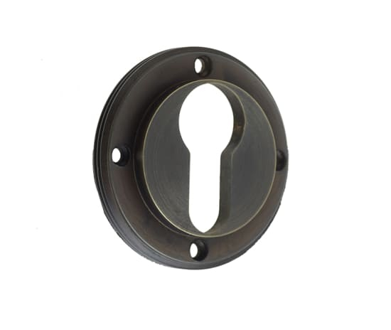Frelan Inner Escutcheon Euro Profile - Roses Sold Separately BUR61DB Dark Bronze