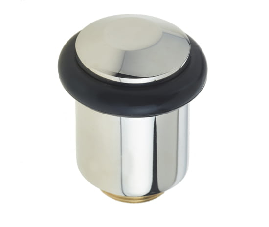 Frelan Chamfered Floor mounted doorstop BUR961PN Polished Nickel