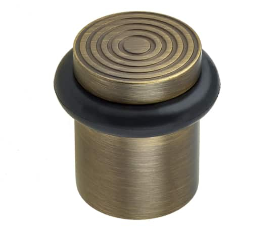 Frelan Reeded Floor mounted doorstop BUR963AB Antique Brass