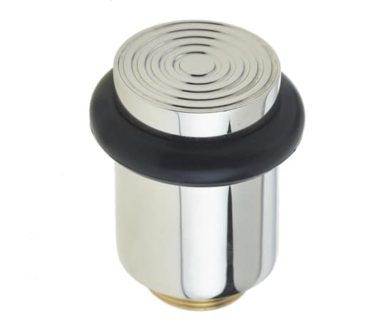 Frelan Reeded Floor mounted doorstop BUR963PN Polished Nickel