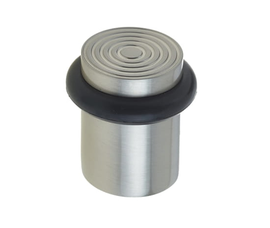 Frelan Reeded Floor mounted doorstop BUR963SN Satin Nickel