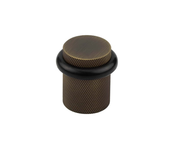 Frelan Burlington Knurled Floor Mounted Doorstops 40mm BUR964AB Antique Brass
