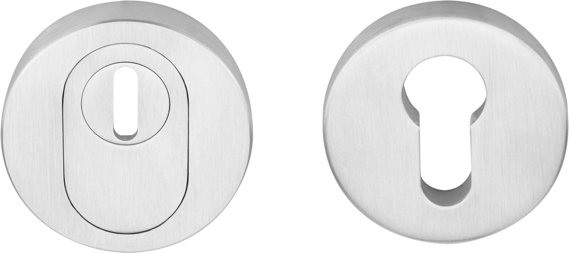 FORMANI BASICS BVEIL-KT solid security escutcheons with cylinder protection SKG*** PVD satin stainless steel