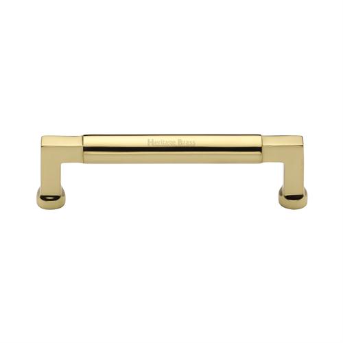 Heritage Brass C0312 128-PB Cabinet Pull Bauhaus Design 128mm CTC Polished Brass Finish