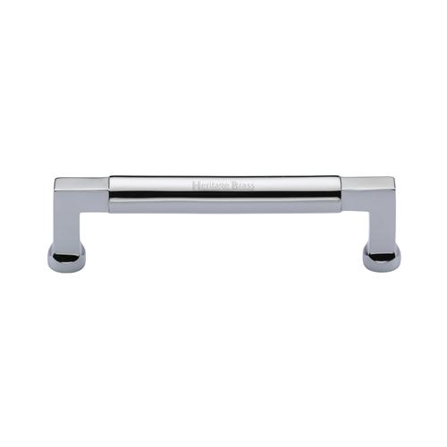 Heritage Brass C0312 128-PC Cabinet Pull Bauhaus Design 128mm CTC Polished Chrome Finish