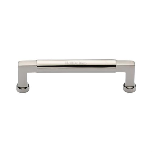 Heritage Brass C0312 128-PNF Cabinet Pull Bauhaus Design 128mm CTC Polished Nickel Finish