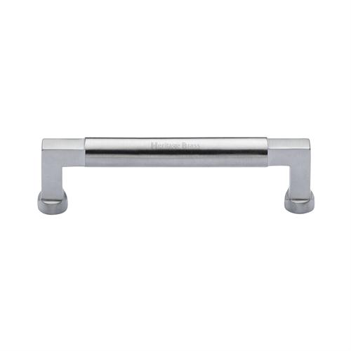 Heritage Brass C0312 128-SC Cabinet Pull Bauhaus Design 128mm CTC Satin Chrome Finish
