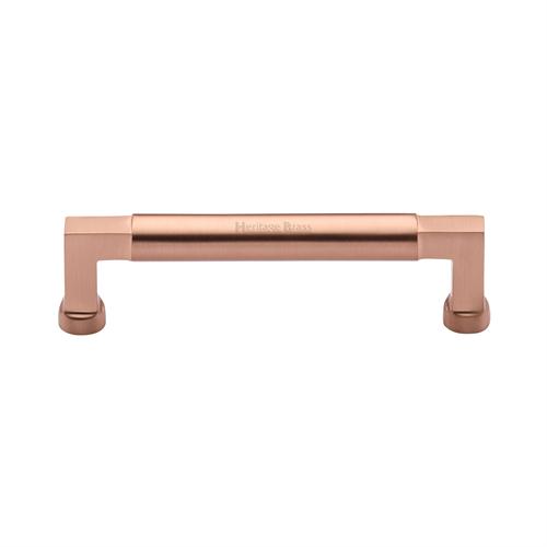 Heritage Brass C0312 128-SRG Cabinet Pull Bauhaus Design 128mm CTC Satin Rose Gold Finish