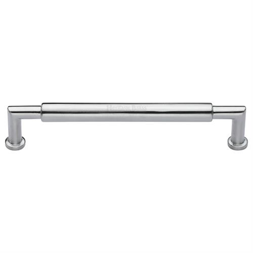 Heritage Brass C0319 203-SC Cabinet Pull Bauhaus Round Design 203mm CTC Satin Chrome Finish