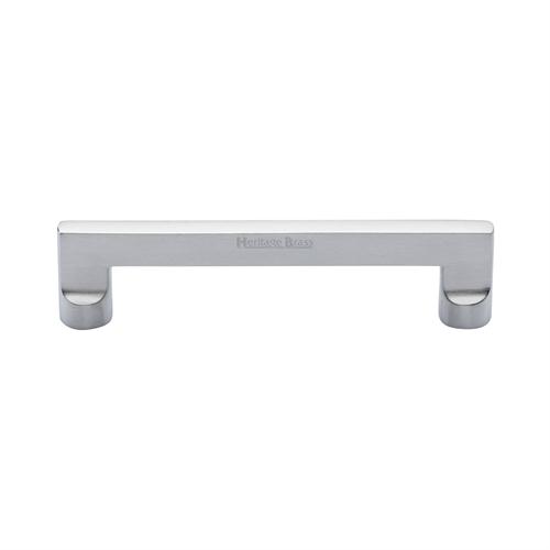 Heritage Brass C0345 128-SC Cabinet Pull Apollo Design 128mm CTC Satin Chrome Finish