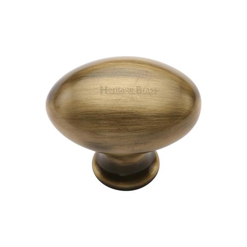 Heritage Brass C114 32-AT Cabinet Knob Oval Design 32mm Antique finish