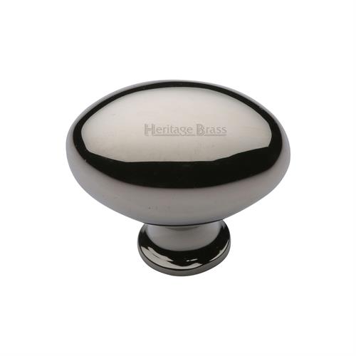 Heritage Brass C114 32-PNF Cabinet Knob Oval Design 32mm Polished Nickel finish