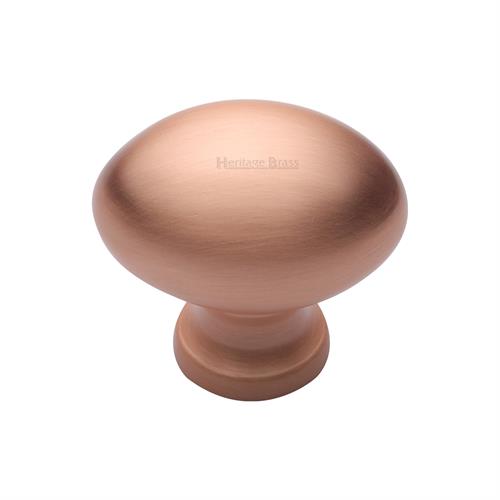 Heritage Brass C114 32-SRG Cabinet Knob Oval Design 32mm Satin Rose Gold finish