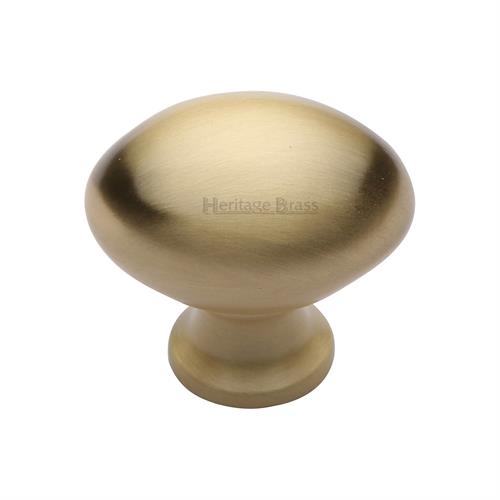 Heritage Brass C114 38-PB Cabinet Knob Oval Design 38mm Polished Brass finish