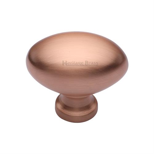 Heritage Brass C114 38-SRG Cabinet Knob Oval Design 38mm Satin Rose Gold finish
