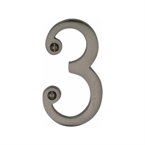 Heritage Brass C1560 3-MB Numeral 3 Face Fix 76mm (3) Matt Bronze finish