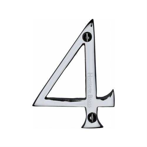 Heritage Brass C1560 4-PC Numeral 4 Face Fix 76mm (3) Polished Chrome finish