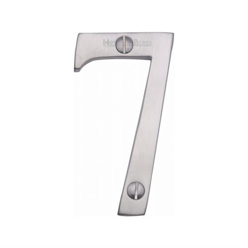 Heritage Brass C1560 7-SC Numeral 7 Face Fix 76mm (3) Satin Chrome finish