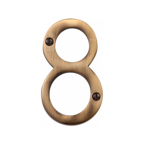 Heritage Brass C1560 8-AT Numeral 8 Face Fix 76mm (3) Antique finish