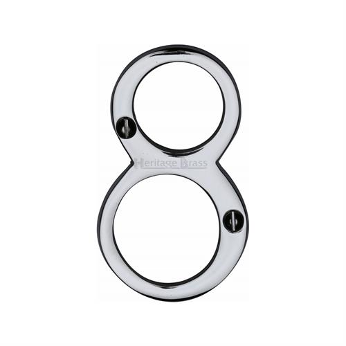 Heritage Brass C1560 8-PC Numeral 8 Face Fix 76mm (3) Polished Chrome finish