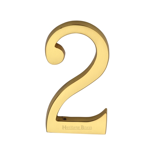 Heritage Brass Numeral 2 Concealed Fix 76mm (3